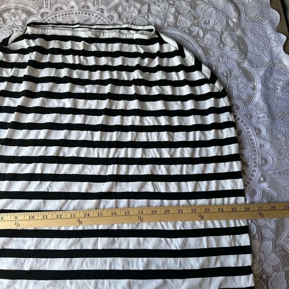 Black and White Striped carseat cover/nursing cover